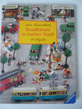 Buch Wimmelbuch Mitmachbuch "Rundherum in meiner Stadt" Schauen Suchen Spaßhaben