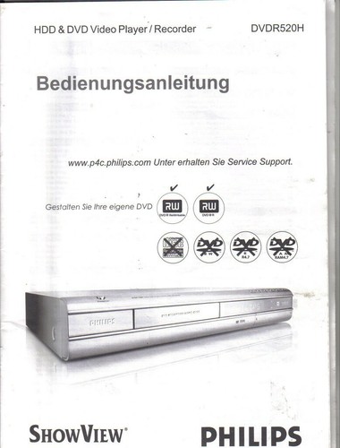 Philips dvdr 520 - philips,