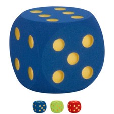 VOLLEY Spielwürfel Schaumstoffwürfel Softwürfel Augenwürfel unbeschichtet, 16 cm