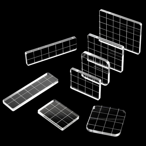 Acryl stempelblock set - acryl-stempelblock, 8