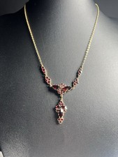 Granat Collier Silber