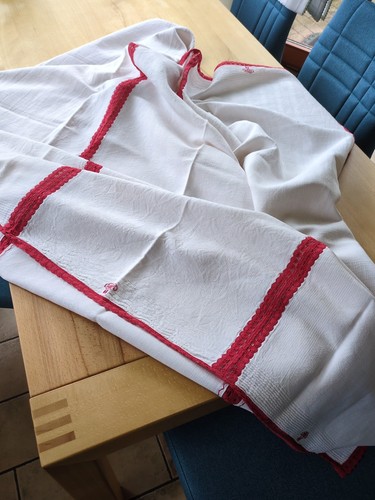 Antike leinen tischdecke - leinen,