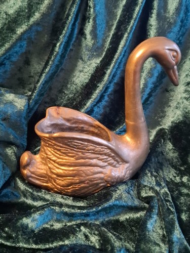 Messing schwan blumenvase vase - schwan,