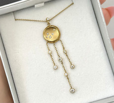 Wunderschöne 585 Gold Art Deco Halskette Mit Diamanten / Collier