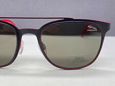Jaguar Sonnenbrille Herren Rechteckig Schwarz rot  Matt 37584