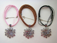 Trachtenkette XL Blume Rosa