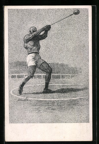 Künstler leichtathlet - künstler-ak,