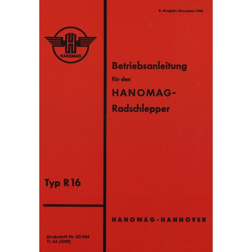 Hanomag typ r16 radschlepper - typ,