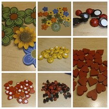 Geschenke Aufkleber Verzierung Herzen Marienkäfer Blumen Smileys Tiere Holz