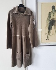 CHILLNORWAY (Skandinavien) trendige Strick-Tunika Kleid Hellbeige Gr. M    /AR48