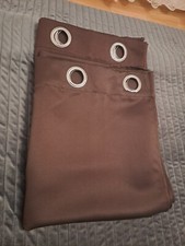 Verdunklungsgardine mit Ösen - Braun  140x175 cm kurz 2 Stück