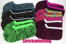 Strickanleitung Puschen- Haussocken- Überzieher für Frauen und Männer  6 Größen