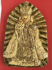 Prager Jesulein-Jesuskind Jesus Kind ca. 24 cm Keramik bemalt Wandschmuck Relief