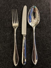 Robbe und Berking Navette Versilbert 90g  Menübesteck, 3-teilig