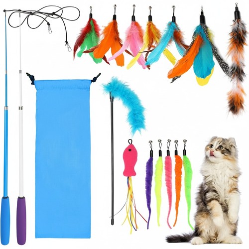 Katzenspielzeug set feder - katzenspielzeug,
