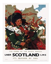 Vintage-Schottland-Reiseplakat