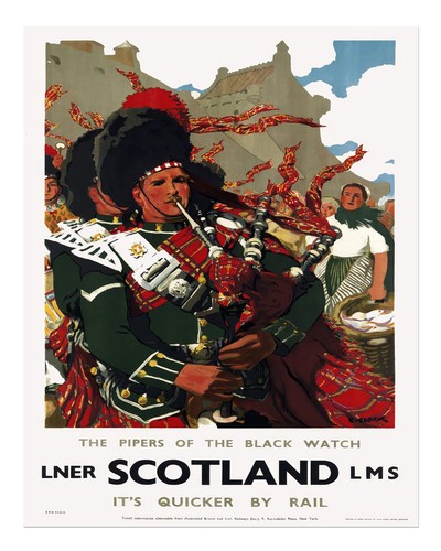 Vintage-Schottland-Reiseplakat