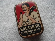 Alte Blechdose  Kautabak  Schankweiler u. Co.  - guter Zustand. Sehr selten.
