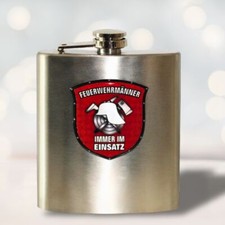 Edelstahl Flachmann Silber mit