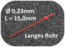 Sekundenzeiger 0,23mm Langes Rohr ROT L= 15mm - center second hand RED - 23LR