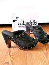 "Wandelei" Plateau Clogs, Gr. 38 - Wildleder , rutsch hemmende Sohle, im Karton