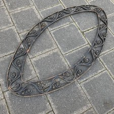 Großes Metallelement geschmiedet 133 cm! Schmiedeeisen Gartendeko Rahmen antik 