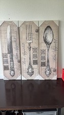 3-er Set Wandbilder auf