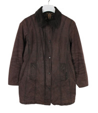 Barbour Belsay Traditionelle Sylkoil Finish Jacke Damen UK 12 Wachs Beschichtet