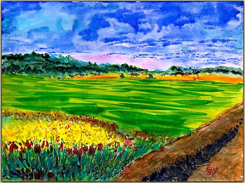 Original aquarell malerei - aquarell,