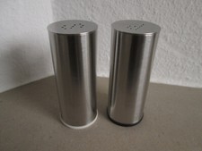 Ikea 2er Set Salz und Pfeffer Streuer Gewürz Dose Metall Edelstahl rund  