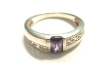 Silberring mit Strasssteinen &