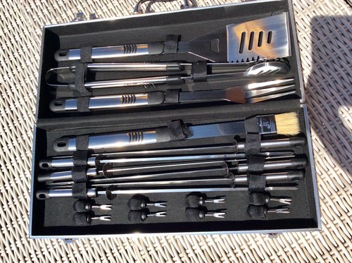 Profi edelstahl grillbesteck - edelstahl,