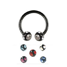 1,6mm Schwarzes Hufeisen mit 5