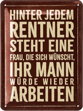 Retro Blechschild Ruhestand