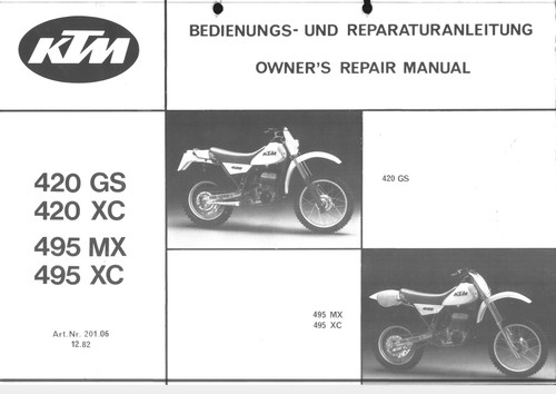 Werkstatthandbuch ktm 495 mxc - 495,