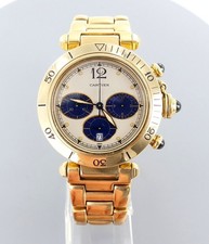 Cartier Pasha Chronograph 38mm 18k Gold 157 Gr. Ref. 0960 Box