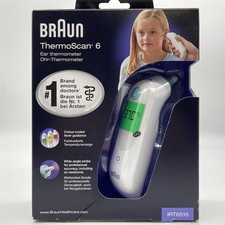 Braun ThermoScan 6 Ohrthermometer farbcodiertes Display; Fieber, Nachtlicht; für