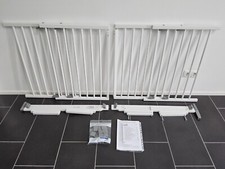 2x Geuther Treppenschutzgitter, Verstellbereich 67-135 cm, massive Buche Weiß