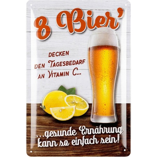 Retro blechschild bier - blechschild,