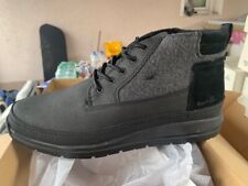 Neu Boxfresh CRYSER UH Leder FAB Gr:43 US:10 Schwarz Textil Sneaker E-15191
