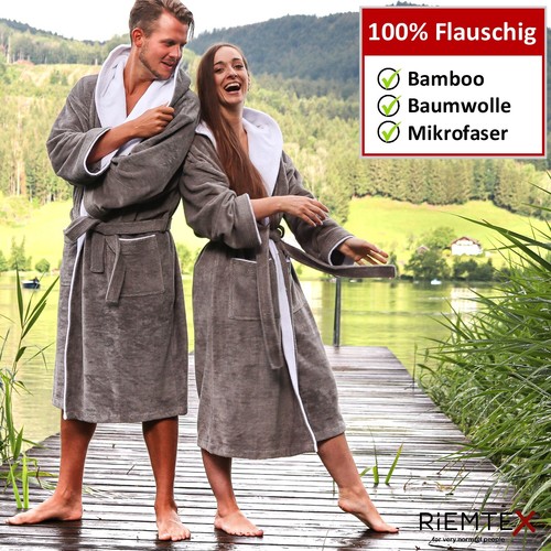 Riemtex bademantel mit - bademantel,