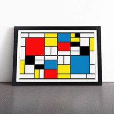 Piet Mondrian Stil Wandbild