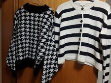 Kuschelpulli + Strickjacke L