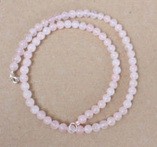 Rosenquarz Edelstein   kette,6