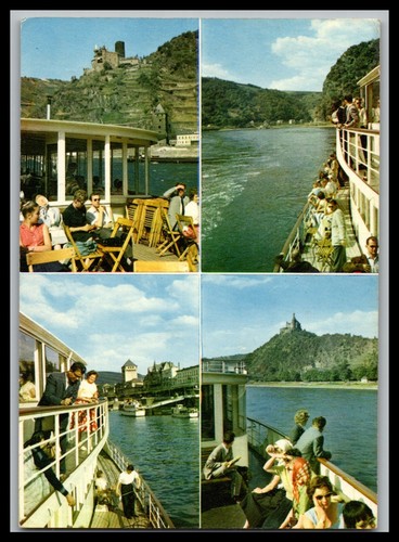 Ansichtskarte rheinfahrt mit - ansichtskarte,