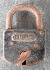 Schloss Vorhängeschloss mit Schlüssel alt antik vintage Lockpicking Burg schwarz