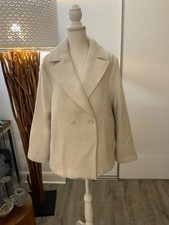 H+M  Caban Jacke Mantel hellbeige Muster  Gr. XL neu mit Etikett