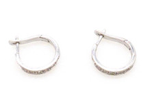 Ohrringe 750 GOLD 18 Karat Weißgold Creolen earrings orecchini Kreolen G3132/25