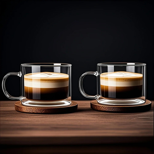 Doppelschichtige glasbecher - doppelschichtige,