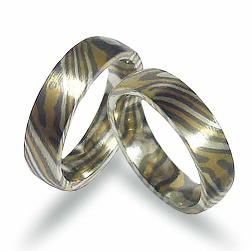 Mokume gane trauringe - trauringe, in